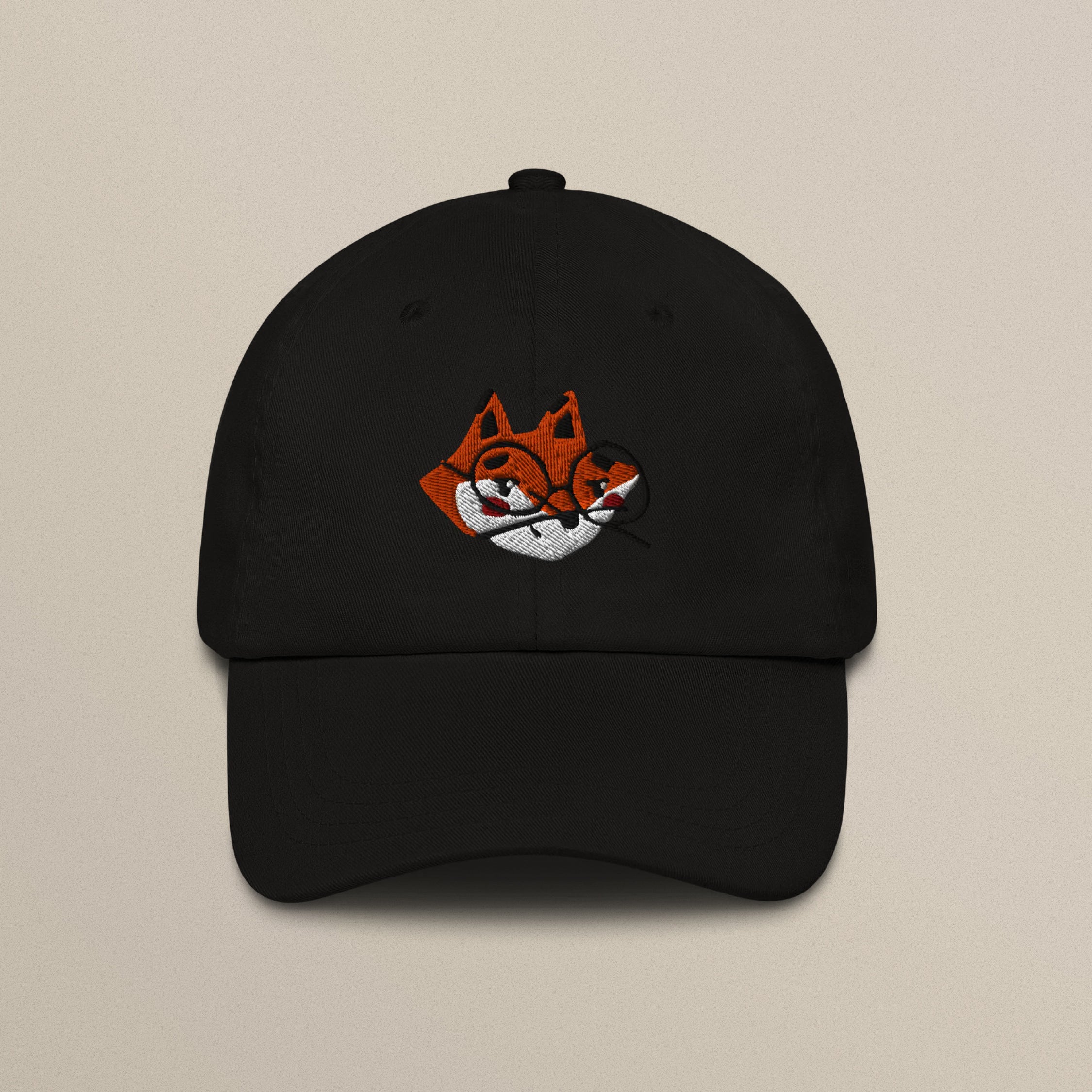 Frederick The Fox Embroidered Hat – Classic Black