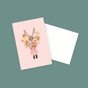 Flower Delivery Pink | Single Postcard