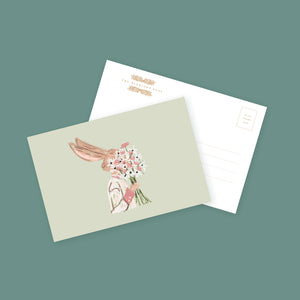 Flower Delivery Green | Single Postcard