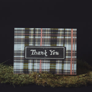 Plaid Thank You Note