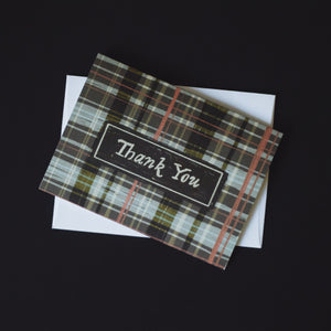 Plaid Thank You Note